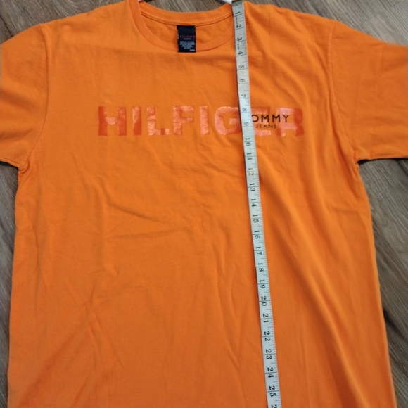 Men's Vtg Tommy Hilfiger Tommy Jeans T-shirt Orange Size M Medium Cotton #28 - Picture 5 of 10